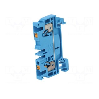 Splice terminal: rail | 2.5mm2 | ways: 1 | terminals: 2 | blue | wemid