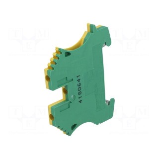 Splice terminal: rail | 2.5mm2 | ways: 1 | terminals: 2 | yellow-green