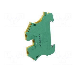 Splice terminal: rail | 2.5mm2 | ways: 1 | terminals: 2 | yellow-green