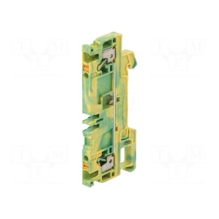 Splice terminal: rail | 2.5mm2 | ways: 1 | terminals: 2 | yellow-green