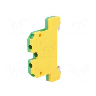 Splice terminal: rail | 2.5mm2 | ways: 1 | terminals: 2 | yellow-green