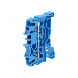 Splice terminal: rail | 0.25÷4mm2 | ways: 1 | terminals: 2 | blue | 2002