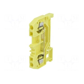 Splice terminal: rail | 0.08÷2.5mm2 | ways: 1 | terminals: 2 | yellow