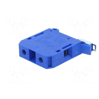 Splice terminal: rail | 4÷25mm2 | ways: 1 | terminals: 2 | blue | TS35