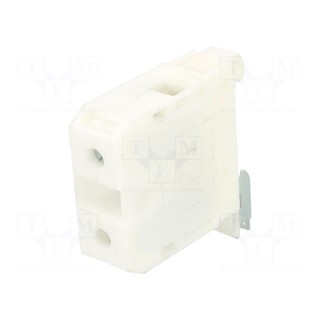 Splice terminal: rail | 4÷35mm2 | ways: 1 | terminals: 2 | white | TS35