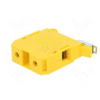 Splice terminal: rail | 4÷35mm2 | ways: 1 | terminals: 2 | yellow | TS35