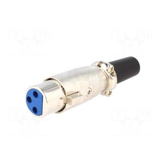 Plug | XLR | female | PIN: 3 | straight | for cable