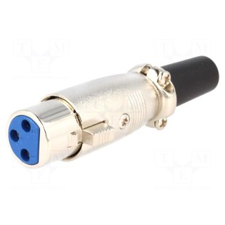 Plug | XLR | female | PIN: 3 | straight | for cable