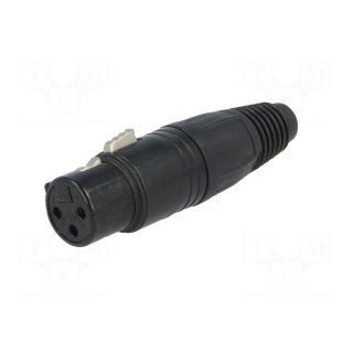Plug | XLR | female | PIN: 3 | straight | for cable | soldering | 3.5÷8mm | X
