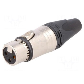 Plug | XLR | female | PIN: 3 | straight | shielded | for cable | soldering