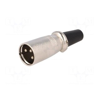 Plug | XLR | male | PIN: 3 | straight | for cable