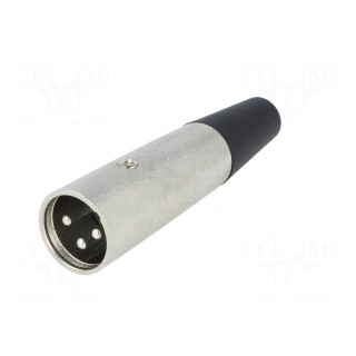 Plug | XLR | male | PIN: 3 | straight | for cable