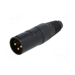 Plug | XLR | male | PIN: 3 | straight | for cable | soldering | 3.5÷8mm | X