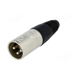 Plug | XLR | male | PIN: 3 | straight | for cable | soldering | 3.5÷8mm | X