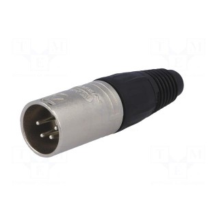 Plug | XLR | male | PIN: 4 | straight | for cable | soldering | 3.5÷8mm | X