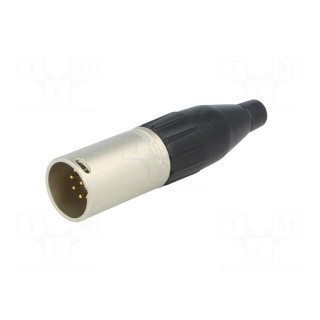 Plug | XLR | male | PIN: 7 | straight | for cable | soldering | 133V | 5A