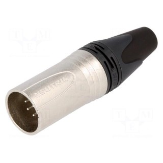 Plug | XLR | male | PIN: 7 | straight | for cable | soldering | 5A | 3.5÷8mm