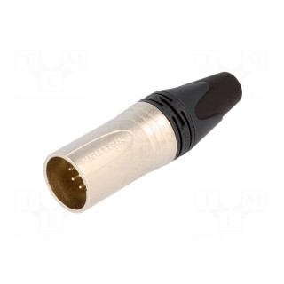 Plug | XLR | male | PIN: 7 | straight | for cable | soldering | 5A | 3.5÷8mm