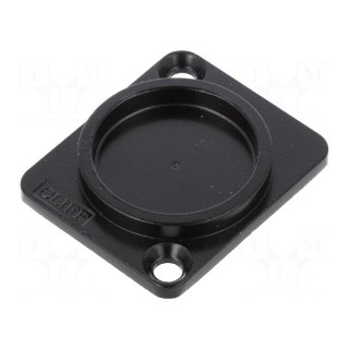 Protection cap | countersunk screw hole | black | metal | D: 3mm