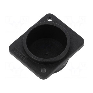 Protection cap | plain screw hole | black | plastic | D: 12mm