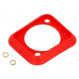 Socket gasket | red | Case: XLR standard | 19x24mm