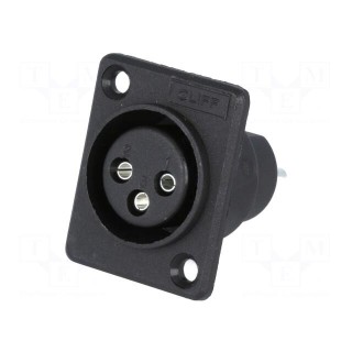 Socket | XLR | female | PIN: 3 | for panel mounting,screw | soldering