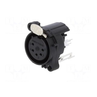 Socket | XLR | female | PIN: 5 | soldering | black | 3A
