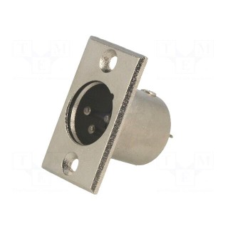 Socket | XLR | male | PIN: 3 | soldering | Case: XLR standard