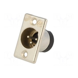 Socket | XLR | male | PIN: 3 | straight | soldering | Contacts: brass | 50V