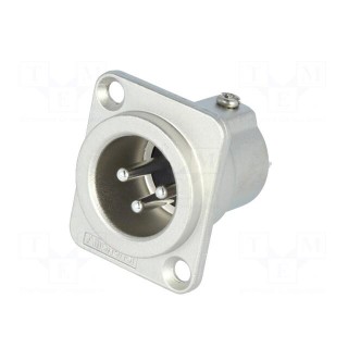 Socket | XLR | male | PIN: 3 | straight | turned contacts | soldering
