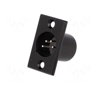 Socket | XLR | male | PIN: 4 | for panel mounting,screw | soldering
