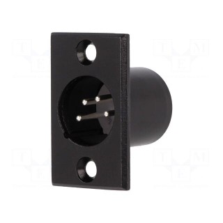 Socket | XLR | male | PIN: 4 | for panel mounting,screw | soldering