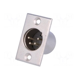 Socket | XLR | male | PIN: 4 | soldering | Case: XLR standard