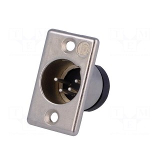 Socket | XLR | male | PIN: 4 | straight | soldering | Contacts: brass | 50V