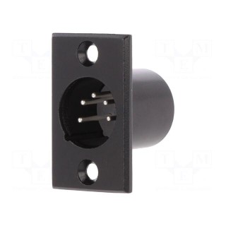 Socket | XLR | male | PIN: 5 | for panel mounting,screw | soldering
