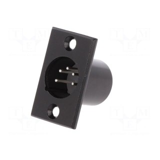 Socket | XLR | male | PIN: 5 | for panel mounting,screw | soldering
