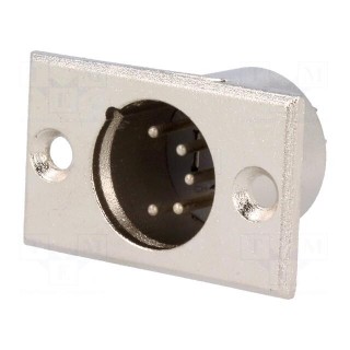 Socket | XLR | male | PIN: 5 | soldering | Case: XLR standard