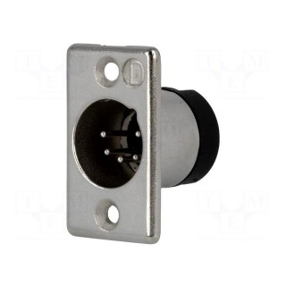 Socket | XLR | male | PIN: 5 | straight | soldering | Contacts: brass | 50V