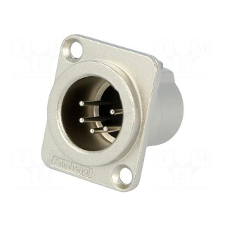Socket | XLR | male | PIN: 5 | straight | turned contacts | soldering