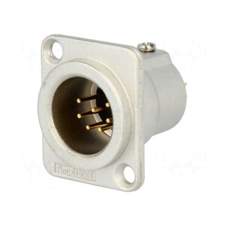 Socket | XLR | male | PIN: 7 | straight | turned contacts | soldering