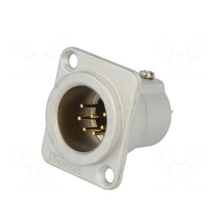 Socket | XLR | male | PIN: 7 | straight | turned contacts | soldering