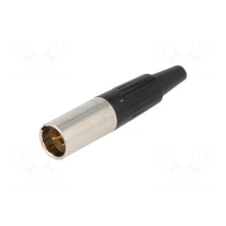 Plug | XLR mini | male | PIN: 4 | for cable | soldering | 5A | 0.5mm2 | 3.5mm