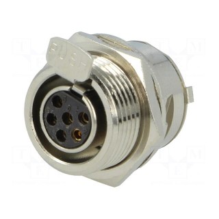 Socket | XLR mini | female | PIN: 6 | soldering | 1.2A | 0.38mm2