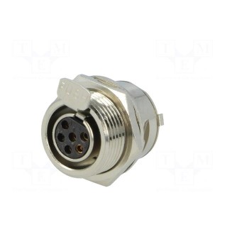 Socket | XLR mini | female | PIN: 6 | soldering | 1.2A | 0.38mm2