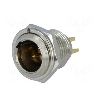 Socket | XLR mini | male | PIN: 3 | soldering | Ø11mm