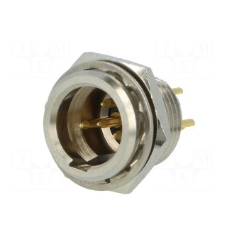 Socket | XLR mini | male | PIN: 4 | soldering | 5A | 0.5mm2