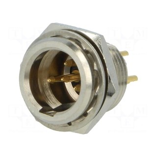Socket | XLR mini | male | PIN: 4 | soldering | 5A | 0.5mm2