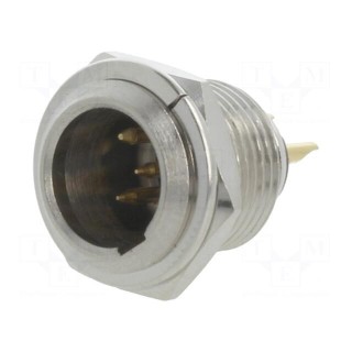 Socket | XLR mini | male | PIN: 4 | soldering | Ø11mm