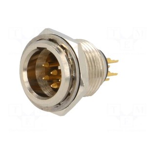 Socket | XLR mini | male | PIN: 6 | soldering | 1.2A | 0.38mm2