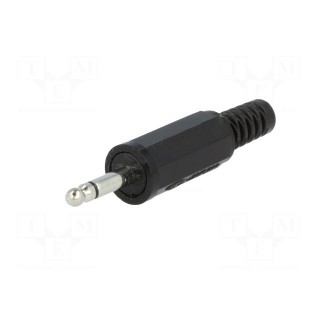 Plug | Jack 2,5mm | male | mono | with strain relief | ways: 2 | straight